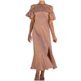 thumbnail image 2 of SMihono Summer Plus Size Dress for Women 2023 Mode Casual Printemps Été Manches Courtes Cheville Ronde Robe, 2 of 9
