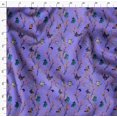 thumbnail image 4 of Soimoi Purple Poly Georgette Fabric Flower & Butterfly Fabric Prints by Yard 42 Inch Wide, 4 of 5