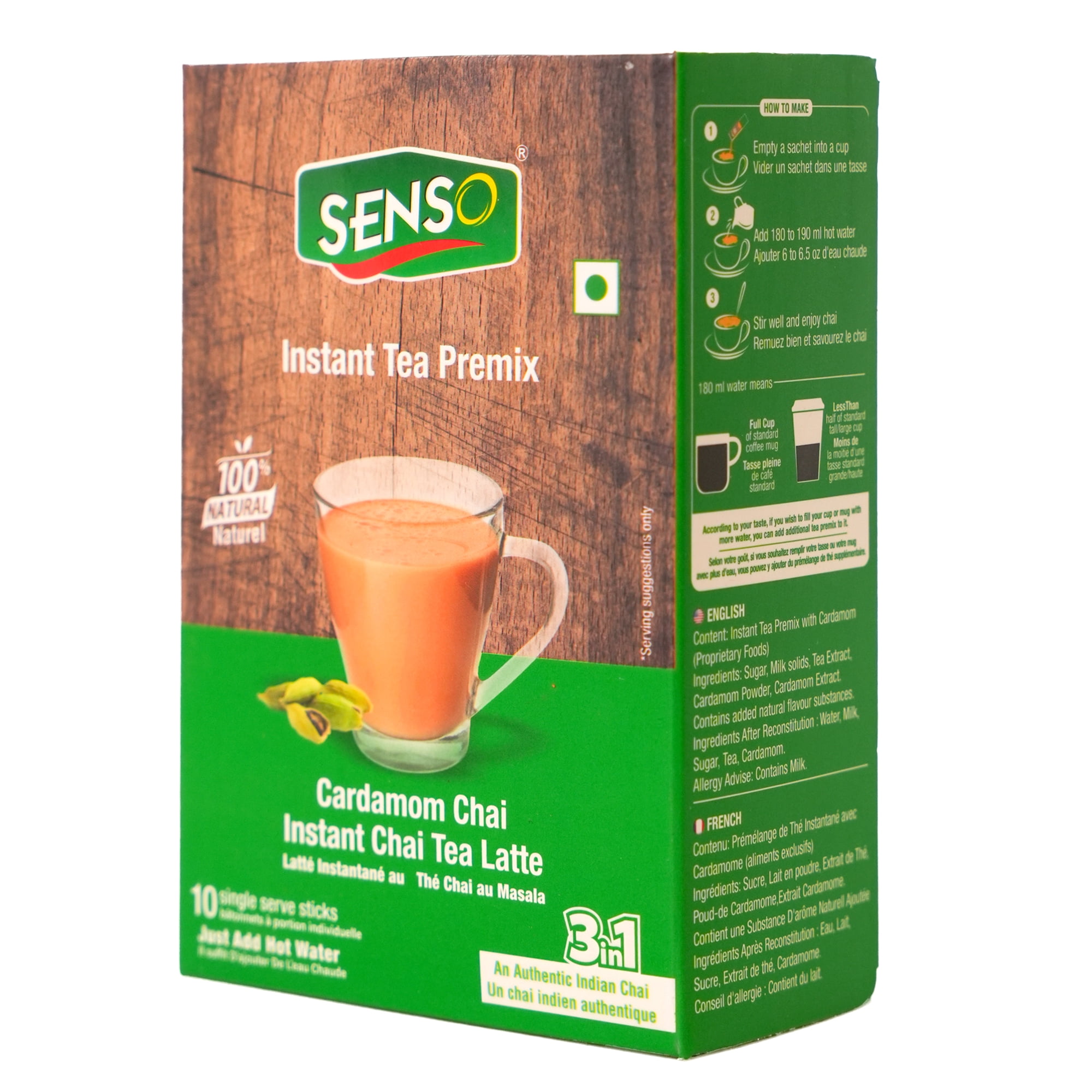 Senso Cardamom Instant Chai Tea Latte (10 Sticks)