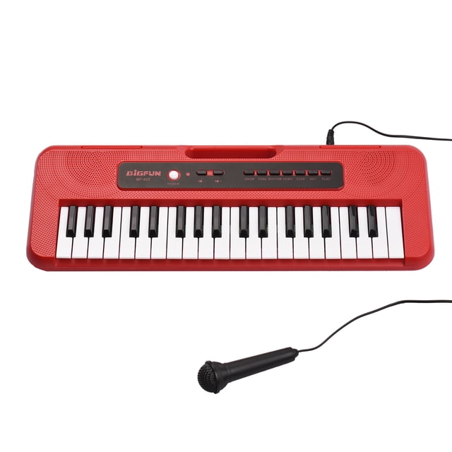 BIGFUN Piano Électronique pour Enfants 37 Touches avec Mini Microphone Préréglé