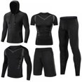 thumbnail image 1 of 5Pcs Men‘s Compression Pants Shirt Top Long Sleeve Jacket Athletic Sets Gym Clothing Men Workout, 1 of 10