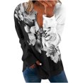 thumbnail image 2 of 2023 Chandail de Mode pour Femmes Rabais de 50 % Liquidation Hauts pour Femmes Automne Manches Longues Chandail Ample Chemise Chic Décontractée Chandails à Col Rond pour Dames, 2 of 5
