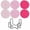 Rose, variante sur Bwiyojiz Cuisine et Salle à Manger Napperons Ronds Tissés en Fil Non Brûlants Isolation Thermique sous-Verres Durables 6 Pcs avec Supports de Rangement, Cadeaux pour Ami