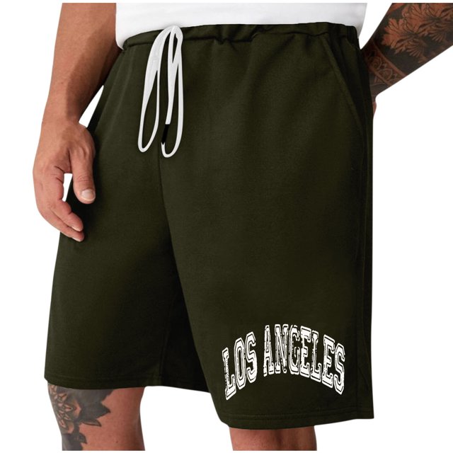 Diufon Men's Athletic Shorts Drawstring Waisted Outdoor Sport Shorts Spring Summer Hiking Shorts with Pockets