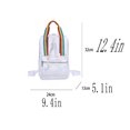thumbnail image 3 of RXIRUCGD Sac à Dos Transparent Robuste Durable Sac à Livres Transparent pour l'École, le Travail Rose, 3 of 7