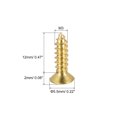 thumbnail image 2 of Unique Bargains M3x12mm Brass Wood Screws, Phillips Flat Head Self Tapping Connector 50Pack, 2 of 5