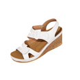 thumbnail image 2 of Gspmoly Summer Sandals, Women'S Casual Open-Toe Wedge Sandals with Adjustable Ankle Strap, Comfortable Cushioned Insole, and Versatile Solid Colors for Spring and Summer Fashion Womens Sandals Dressy, 2 of 4