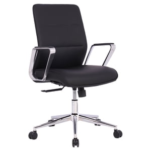TygerClaw chaise de bureau en polyuréthane microfibre noire