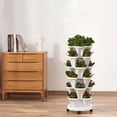 thumbnail image 3 of Vertical Planter Stand Stacking Planter Strawberry Planting Pot Vertical Garden Planter Garden Tower Large Four Petal Flower Pot Single Planting Flower Pot Container, 3 of 6
