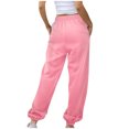 thumbnail image 3 of Posijego Pantalon de Survêtement pour Femme à Bas Resserré, Joggers de Sport, Taille Élastique, Couleur Unie, Pantalon de Course, 3 of 6