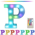 thumbnail image 2 of LiveSatisfy Clearance Colorful Light Up Letters, LED Letter Lights Marquee Letter Signs Battery Powered, Letter Lamp with Remote for Birthday Party Wedding Home Bar Christmas Decorations, 2 of 8