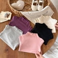 thumbnail image 4 of Enfants Enfants T-Shirt Violet Chandail à Manches Longues Filles Basique Col Rond Coton Décontracté Chandail pour Enfants Filles Chemises Taille 3-4 Ans, 4 of 7
