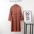 thumbnail image 3 of Womens Fashion Robe Bathrobe Lengthening Keep Warm Lapel Same Style For Men And Women Long Sleeve, 3 of 6