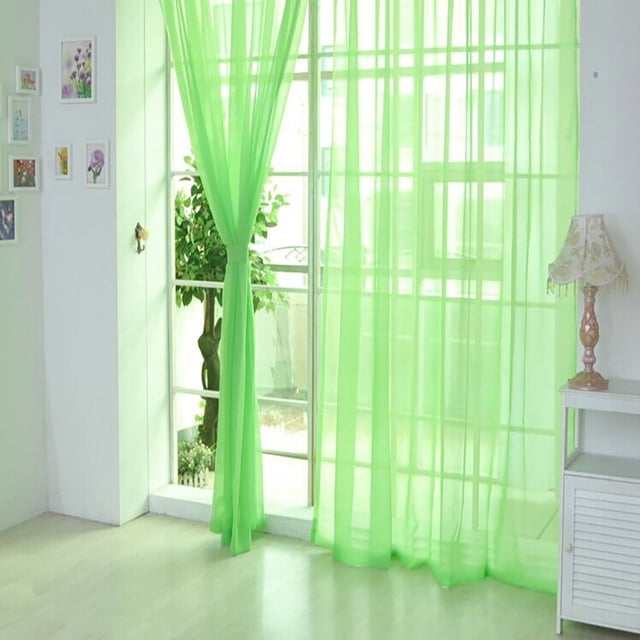 WIFKLSIIPG 1 PCS Tulle Uni pour Porte et Fenêtre Rideau Panneau Voilage Foulard Cantonnières