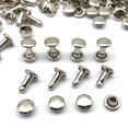 thumbnail image 3 of yuksok 100pcs 6x8mm Double Round Rivets Snap Button Studs Leather, 3 of 8