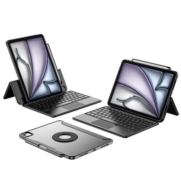 ProCase for iPad Air 11 inch (M3/M2) 2025/2024 Case with Keyboard; iPad Air 5/4th Gen 10.9" & iPad Pro 11 inch 4th/3rd/2nd/1st Gen Magnetic Detachable Protective Cover w