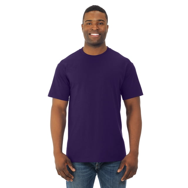 Fruit Of The Loom T-Shirt à Col Rond à Manches Courtes en Coton HD pour Hommes, 4TG, Violet Foncé