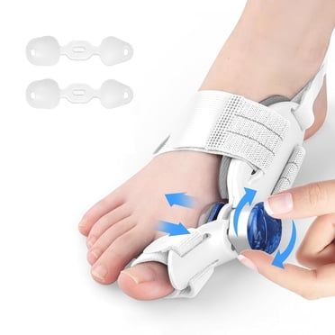 Bunion Corrector for Women & Men Big Toe, Adjustable Knob Bunion Splint for Pain Relief, Hallux Valgus Correction, White