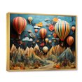 thumbnail image 2 of Designart art Mural Encadré Montgolfière Surdimensionnée, art Mural Encadré Montgolfière, composition de Montgolfière Colorée, art Mural Encadré Moderne Multicolore Doré, Cadre Doré 20x12 Pouces, 2 of 5