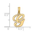 thumbnail image 3 of Diamond2Deal 14K Yellow Gold Script Letter G Initial Pendant for Women (L- 0.65inch, W- 0.46inch), 3 of 6