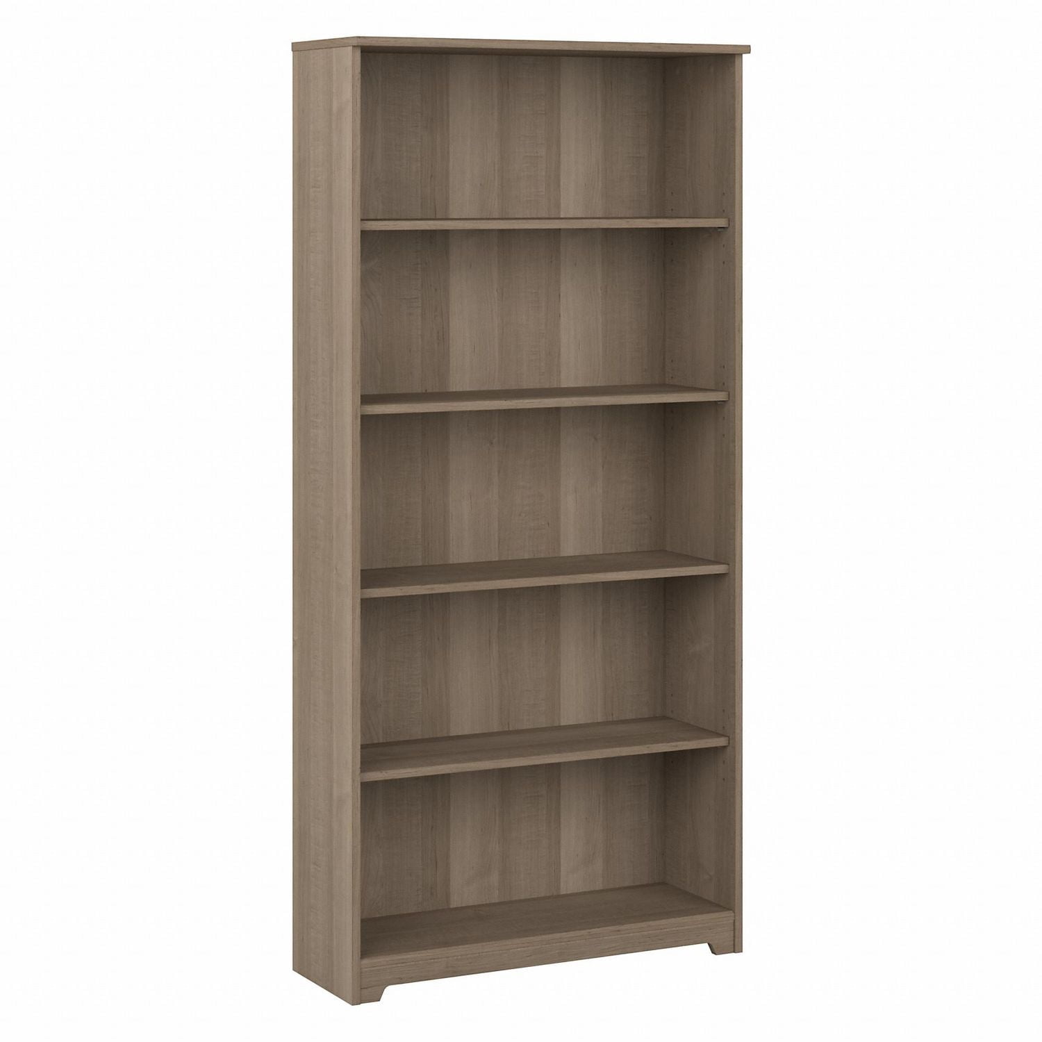 Bush Furniture Cabot Tall 5 Shelf Bookcase in Ash Gray