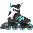 thumbnail image 1 of K2 Kinetic 80 Women's Inline Skates - Black/Turquoise, 7.0, 1 of 4
