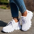 thumbnail image 2 of Womens Chunky Walking Shoes Comfortable Arch Support Orthopedic Woven Non Slip Jogging Work Fashion Sneakers, 2 of 7
