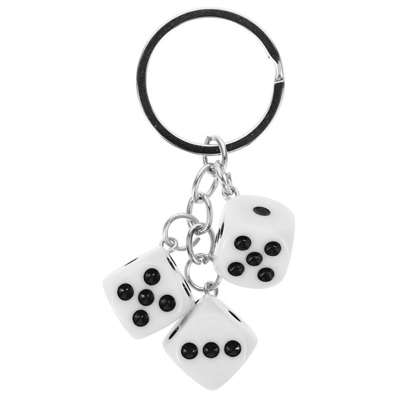 Resin Dice Charm Keychain Pendant Bag Hanging Ornament Bag Pendant Keychain Decor