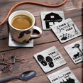 thumbnail image 3 of Inkdotpot Set of 6 Drink Coasters DecorativeNon,SlipCork Base4-inch Square PrintedCoastersEasy Clean- Farm Quotes, 3 of 8