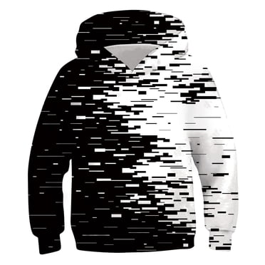 RXIRUCGD Chemise pour Enfants à Manches Longues T-shirt à Motif Imprimé Col Rond Cool Garçon Chandail à Capuchon ( Blanc, Taille : 13 Ans )