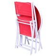 thumbnail image 4 of Costway Ensemble Bistro Pliant 3 Pcs Table et Chaises Jardin Cour Arrière Patio Rouge, 4 of 6