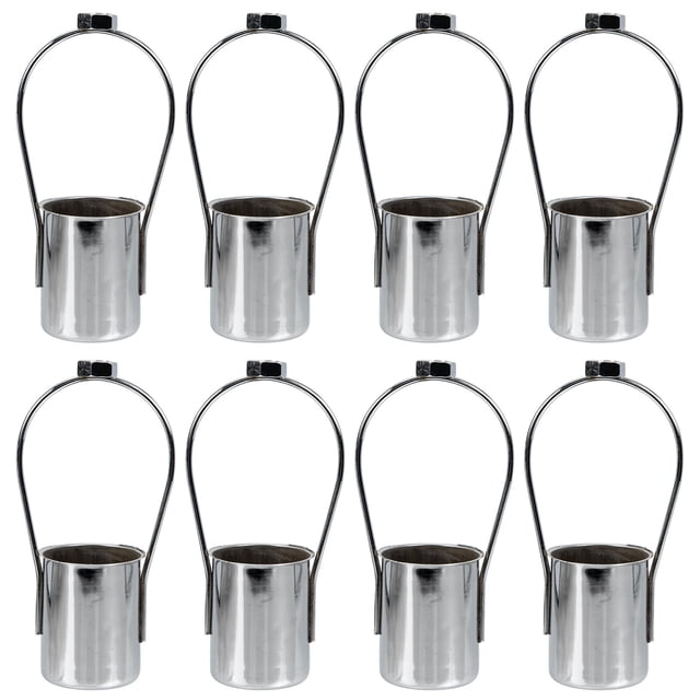 Shisuyan Support de Lampe Argent Fer 8 Pcs 4.5X2.2X1.6In Design Détachable pour Projets Diy