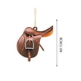 thumbnail image 3 of Wzzjkit Flat Western Saddle Cowboy Flat Pendant Car Rearview Mirror Backpack Accessories Pendant, 3 of 6