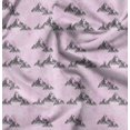 thumbnail image 1 of Soimoi Pink polyester Crepe Fabric Mountain Nature Fabric Prints By Yard 52 Inch Wide, 1 of 6