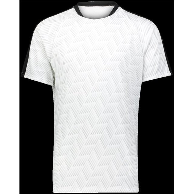 Adult Hypervolt Jersey, White Print & Black - Medium