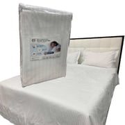 White Classic Stripe 400 TC 100% Cotton Duvet Cover Set- King Size