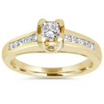 thumbnail image 1 of 7/8ct Yellow Gold Princess Square Cut Diamond Accent 14K Gold, 1 of 4