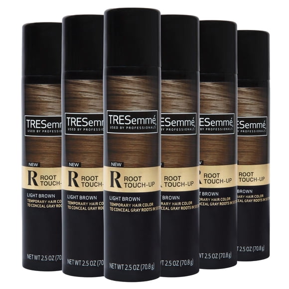 Vaporisateur Retouche Racines Brun Pâle TRESemmé - Coloration Capillaire Temporaire pour Voyage, pour Femmes et Hommes, 2,5 Oz (Lot de 6)