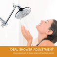 thumbnail image 5 of 8 Inch Shower Head Extension Arm Chrome.Solid Brass Adjustable Shower Arm Extension. Lower Or Raise Any Rain Or Handheld Showerhead To Your Height & Angle - Universal Connection, 5 of 5