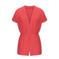 thumbnail image 4 of Penkiiy Jumpsuits for Women Womens Summer Solid ColorMini Strappy Casual Rompers Short Jumpsuit Red S Jumpsuits, 4 of 6