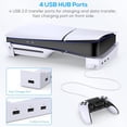 thumbnail image 4 of Horizontal Stand for PS5 Slim Console with 4-Port USB Hub, Base Stand Accessories for PlayStation 5 Slim Disc & Digital Edition, 4 of 6