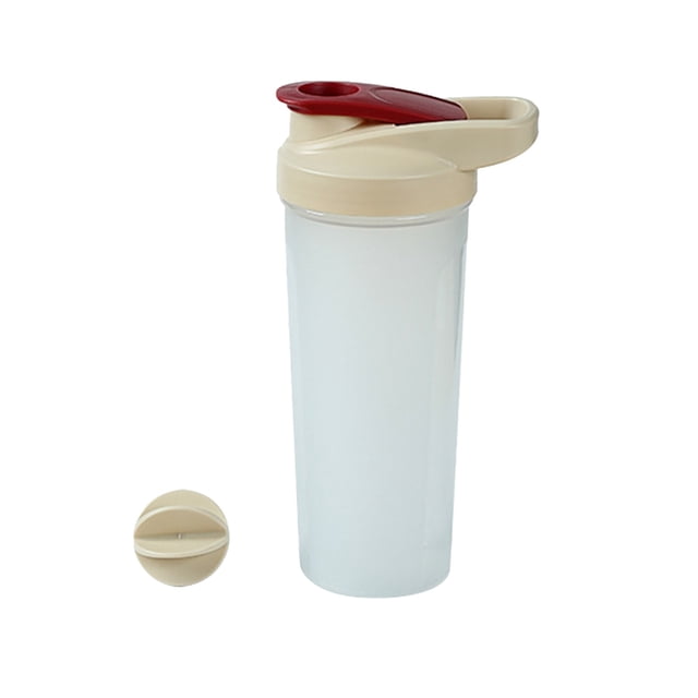 U-863 Beige Gobelet Shaker à Protéines 800 ml avec Balle Mélangeuse pour Mise en Forme Sports Conception Portative Activité
