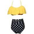thumbnail image 4 of Girls Swimsuit High Waisted Two Pieces Bikini Set Swimwear Bathing Suits, 4 of 7