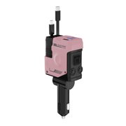 Thinsony ABS Car Charger USB With Dual Type-C Interfaces And Short Circuit Protections Car Charger Adapter pink