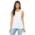 thumbnail image 1 of Bella + Canvas Débardeur Muscle Fluide pour Femmes, P, Blanc Slub, 1 of 3
