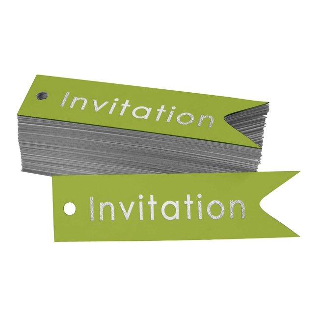 Inkdotpot Silver Foil Paper Hang Tags Invitation Party Favor Tags 100 Pieces