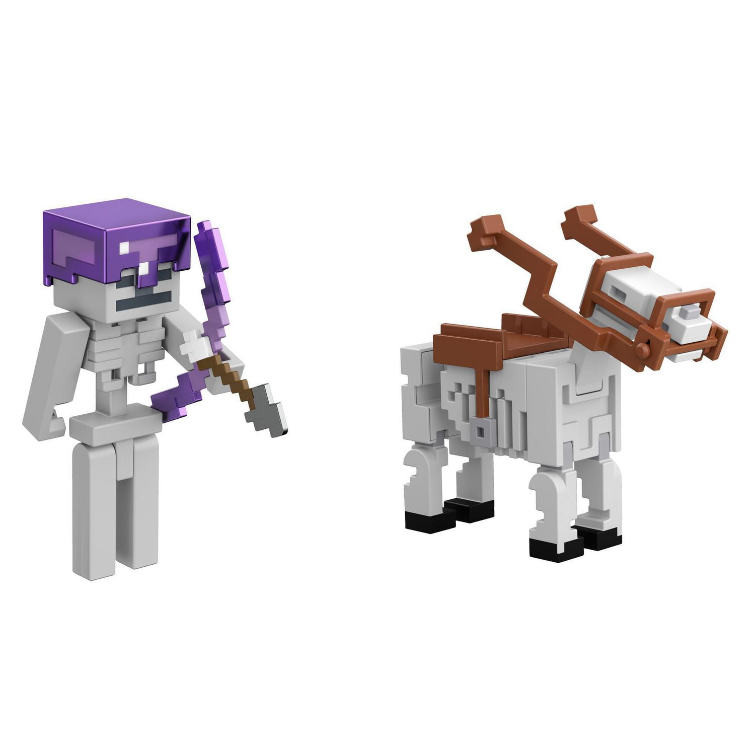 Coffret 2 Figurines Dungeons Skeleton Trap Horse Minecraft Créer-Un-Bloc