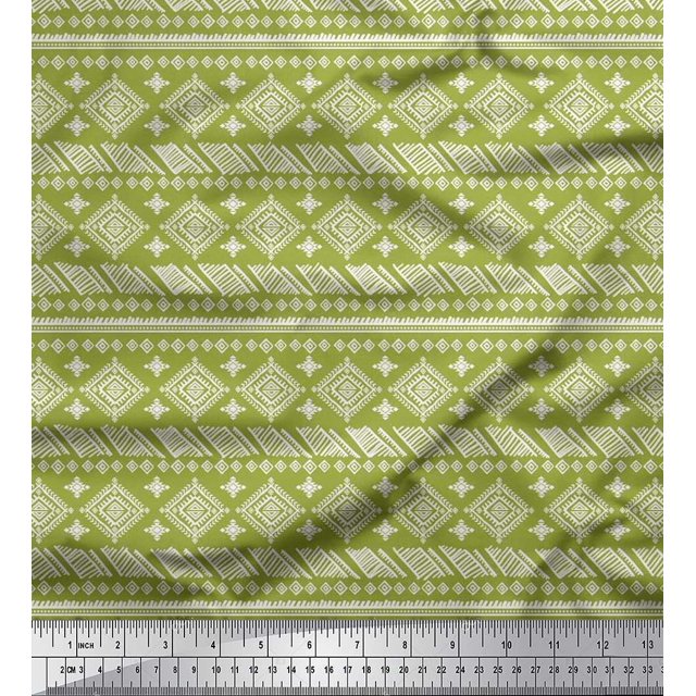 Soimoi Cotton Jersey Fabric Aztec African Decor Fabric Printed Yard 58 Inch Wide