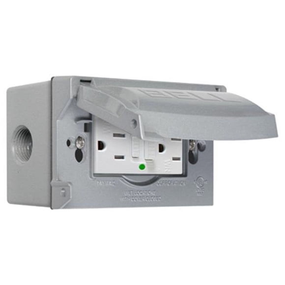 Olympic Oil 210803 15a Gray Ground Fault Circuit Interrupter Outlet Kit