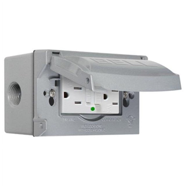 Olympic Oil 210803 15a Gray Ground Fault Circuit Interrupter Outlet Kit